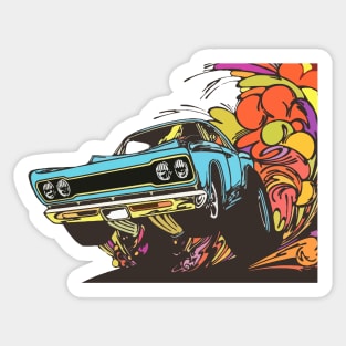 Muscle Car Drag Sticker